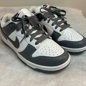 Nike Dunk Low Custom Gray White Sneakers EUC M 6/ W 7.5
